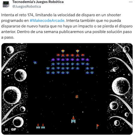 reto174-velocidad-disparo-makecode-arcade-tw